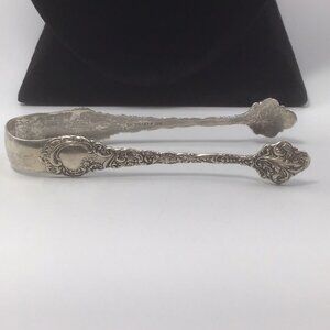 Antique Sterling Silver Sugar Cube Tongs 18.1 Grams 3.75”